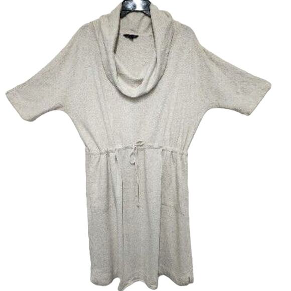 Lands' End Knit Short Sleeve Cowl Neck Tie Waist Sweater Dress Womens Plus XL 18 - Picture 1 of 11
